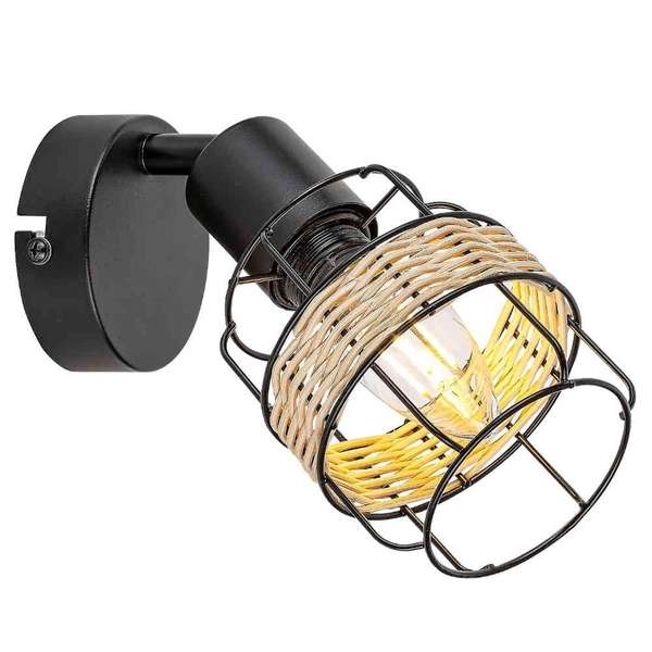 Regulowana LAMPA ścienna INDIANA 5281 Rabalux loftowy kinkiet do salonu czarny