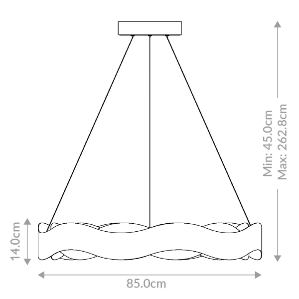Lampa wisząca Vaughan QN-VAUGHAN-P-L-BRZ-GD LED 105W 3000K brązowa złota