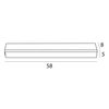 Sufitowa lampa listwa FLEX C0259 Maxlight LED 15W 3000K na przedpokój czarny