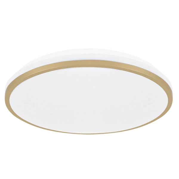 Metalowy plafon Linus 4347 Ideus LED 18W 4000K do jadalni złoty biały