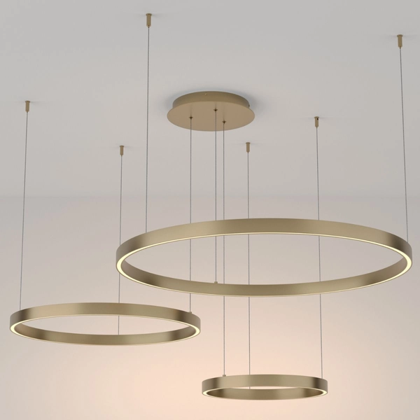 Wisząca lampa pierścienie Rim MOD058PL-L100BS3K Maytoni LED 115W 3000W mosiądz