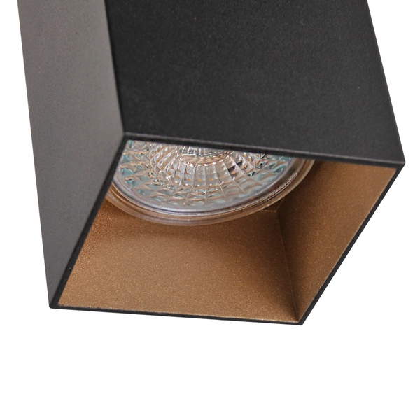 1-fazowy zestaw szynowy SQUARE 321732 sufitowy czarny złoty