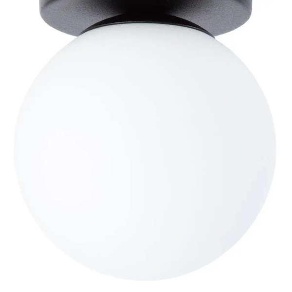 Szklana sufitowa lampa Hotel Mood 1 41480 kula biała czarna