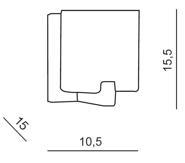 Ścienna lampa Cross kostka kinkiet satyna nikiel biały