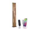 Stojąca lampa z pilotem Q-AKUSTIK brązowa 822-79 1xLED 30W 2700-5000K drewniana