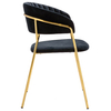 Eleganckie krzesło Margo KH121100121.74 King Home tapicerowane czarne