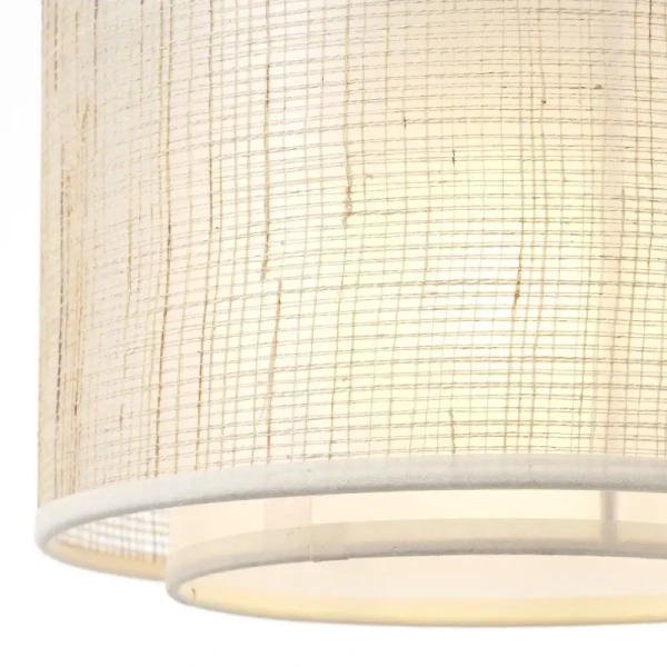 Wisząca lampa papierowa Odar 99481/09 nad stół czarna beżowa