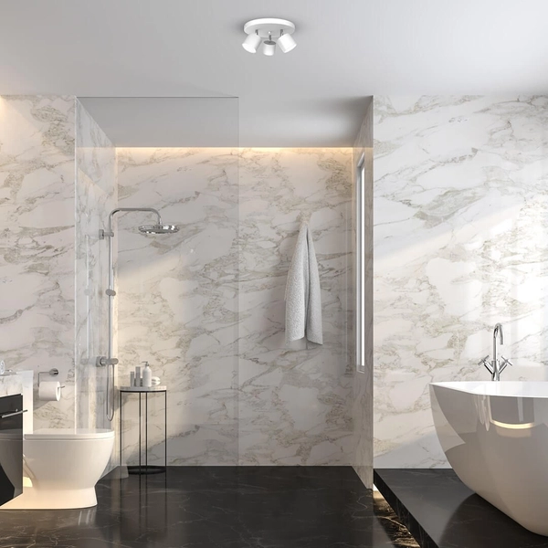 Regulowana lampa sufitowa Dixie do gabinetu tuby białe