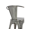 Srebrne krzesło z podłokietnikami Tower Arm do kuchni