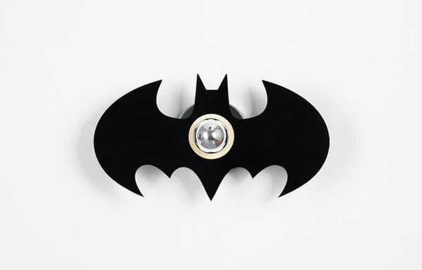 Dziecięca lampa ścienna ORIGAMI-BATMAN2 metalowa nietoperz czarny