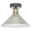 Lampa sufitowa Boyd BOY0175 Dar Lighting na korytarz szklana mosiądz
