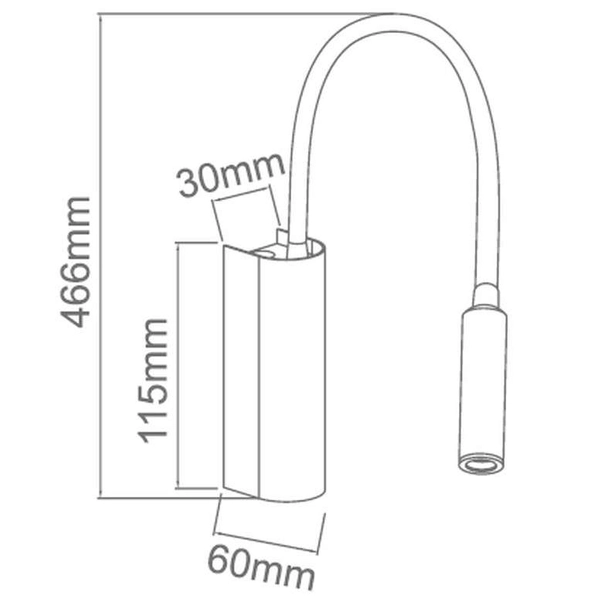 Kinkiet LAMPA ścienna Nuto Nero Gold Orlicki Design OPRAWA do czytania LED 3W 3000K na elastycznym ramieniu złota czarna