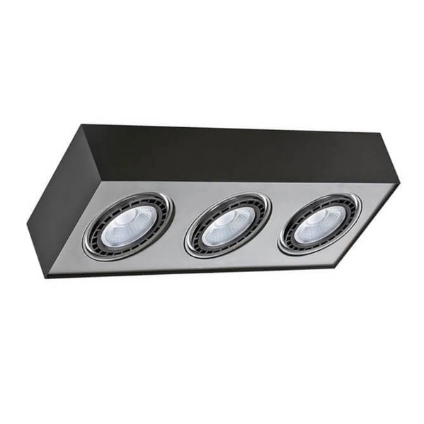 Sufitowa lampa downlight Paulo AZ0965 Azzardo oczka czarna srebrna