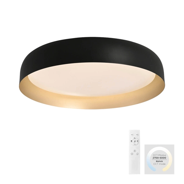 Okrągła lampa sufitowa Osko 14216-18 Just Light LED 36,5W 2700-5000K czarna