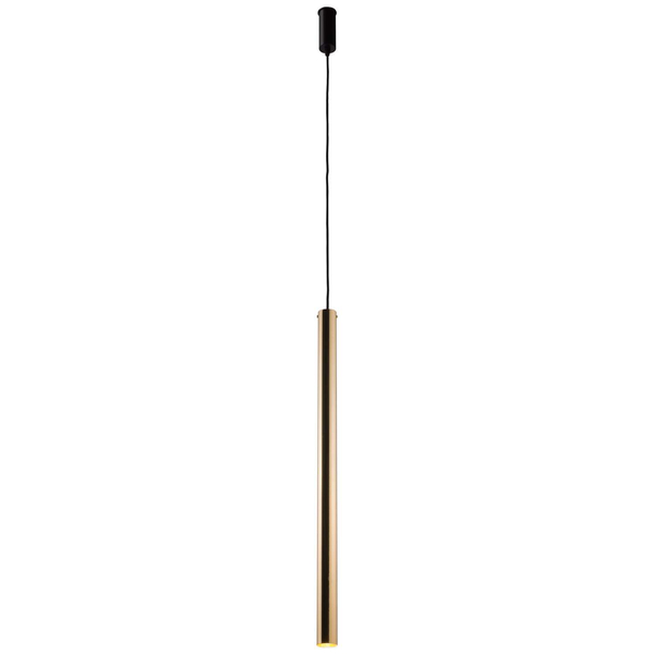 Wisząca lampa AKADI 8883 metalowa sopel zwis tuba czarna złota OUTLET