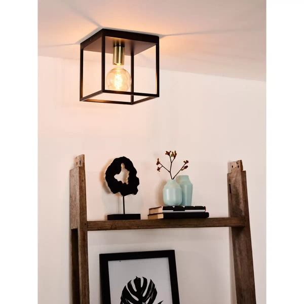 Salonowa lampa sufitowa RUBEN 00124/01/30 Lucide loft czarny złoty