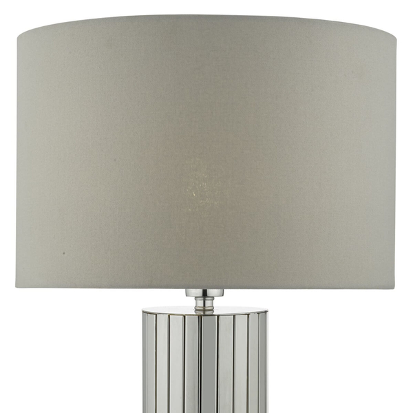 Abażurowa lampka nocna CASSANDRA CAS4250 chrom beżowy