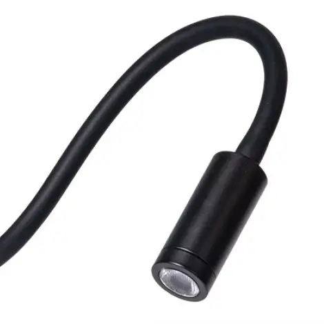 Wpuszczana naścienna lampa H69 LED 3W 3000K na peszlu czarny