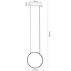 Zwis do kuchni AGARO 5316 Shilo LED 9W 3000K nad wyspę ring złoty