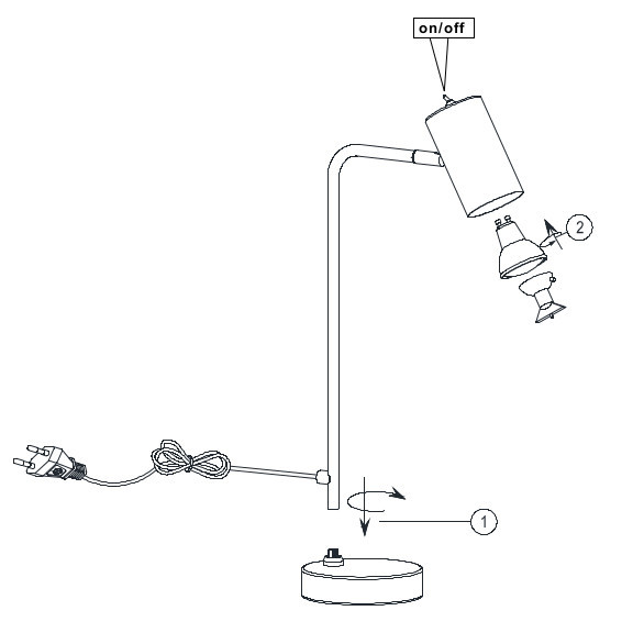 Biurkowa LAMPKA stojąca VANTOS  DL131512400 Trio metalowa LAMPA stołowa regulowana biała