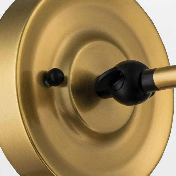Lampa ścienna metalowa Provence PV1-AB-MB stożek do sypialni czarna mosiądz