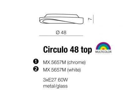 Sufitowa lampa natynkowa Circulo plafon do sypialni chrom