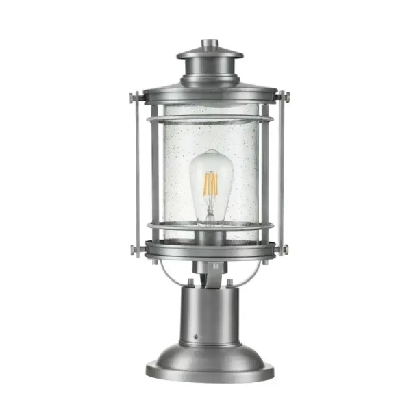 Zewnętrzna lampa stojąca BOOKER QN-BOOKER3-M-IA lampion IP44 srebrny