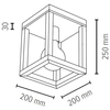 Sufitowa LAMPA ekologiczna KAGO 9158174 Spotlight drewniana OPRAWA plafon kostka cube klatka dąb olejowany chrom