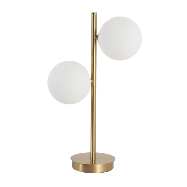 Lampka biurkowa złota Dorado LP-002/2T Light Prestige szklane mleczne bańki