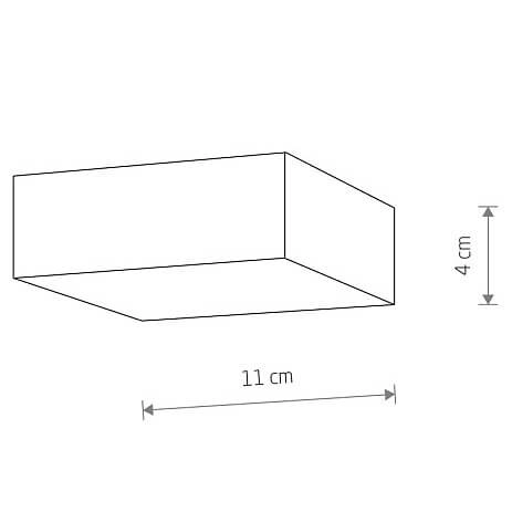 Natynkowy plafon Lid Square 10428 Nowodvorski LED 15W 4000K kwadratowy biały