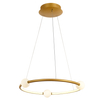 Loft LAMPA wisząca LOZANNA PND-20112035-1A-GD Italux okrągła OPRAWA metalowa LED 36W 3000K zwis kule brąz antyczny białe
