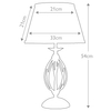 Lampka nocna Artisan ART-TL-BLACK Elstead abażurowa metalowa biała czarna