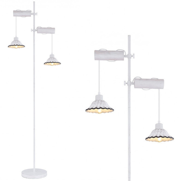 Lampa podłogowa JOWITA 54050-2S stojąca kopuły białe