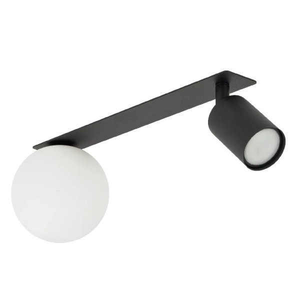 Podtynkowa lampa sufitowa Vox 2 10927 kula mleczna czarny