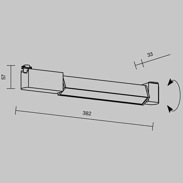 Szynowa lampa podłużna Basis TR104-1-12W3K-W-DE LED 12W 3000K 1-fazowa biała