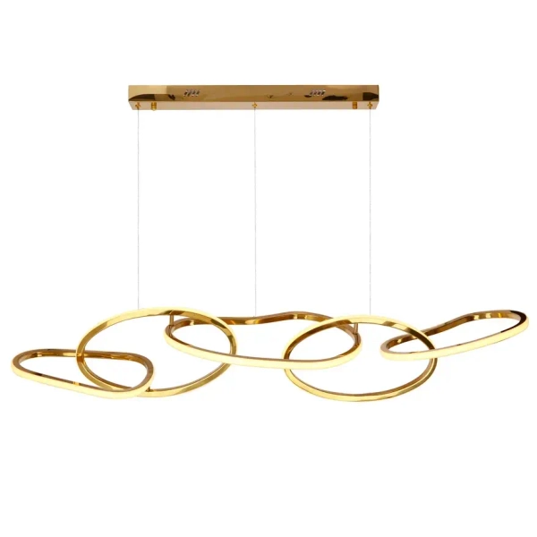 Metalowa wisząca lampa Anneli 34-35646 LED 45W 3000K do salonu złota