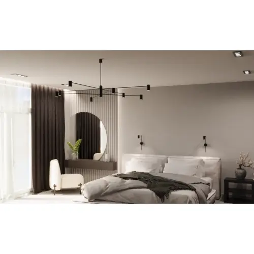 LAMPA ścienna DAKATA 4490 Shilo metalowa OPRAWA downlight tuba czarna