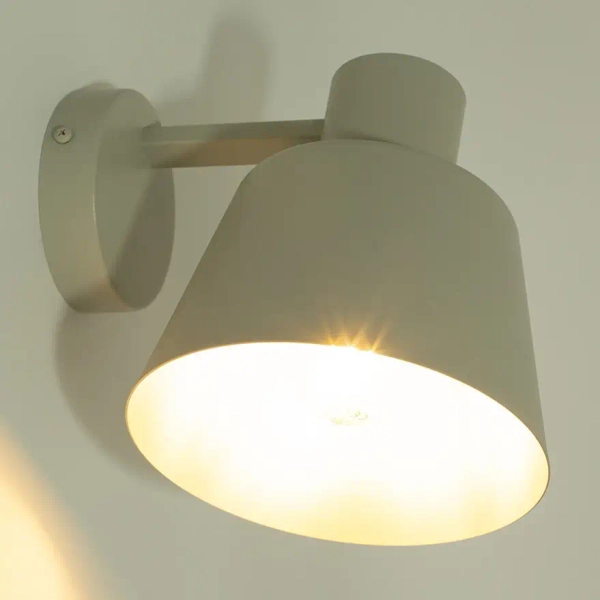 Minimalistyczny kinkiet ścienny Dunka 41138 do jadalni szary beżowy