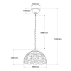 Lampa wisząca szklana Capolavoro ABR-LW-CAPO1 witrażowa kolorowa