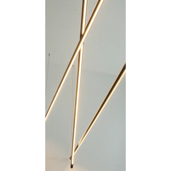 Podłużna lampa wisząca 22237 LED 64W 3000K belki listwy czarne