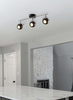 Nasufitowa lampa Salva K-8002/3 BK ruchome kule czarne chrom