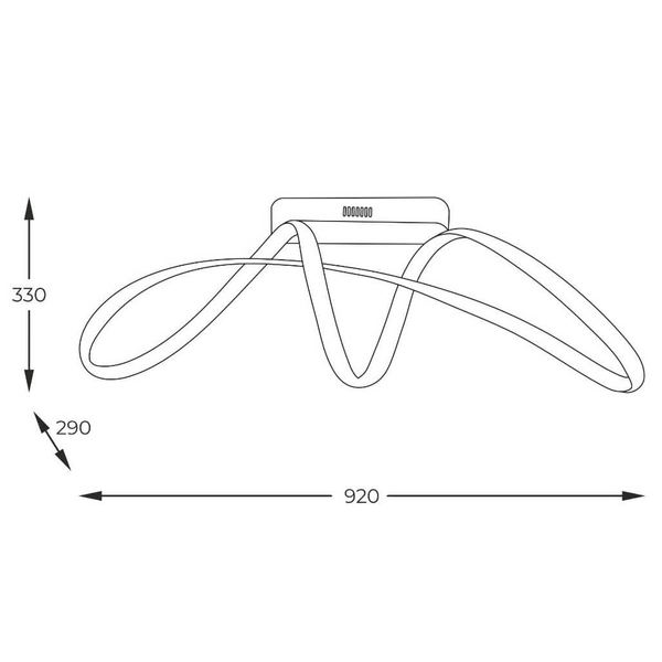 Ledowa Lampa sufitowa Fermi 20026C-GD 50W 3000-6000K do jadalni złota