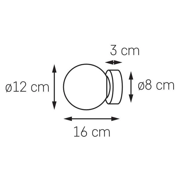Loftowa LAMPA ścienna ASTRA 20774103 Kaspa szklana OPRAWA kinkiet kula chrom biała