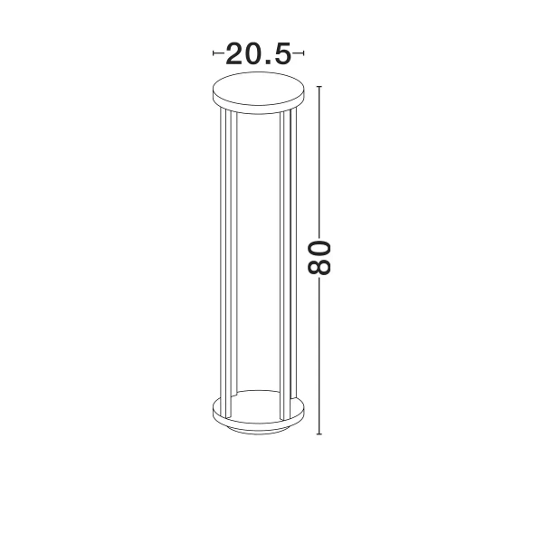 Szklana lampa podłogowa TAZORIA LE75171 LED 9W 3000K IP65 antracyt