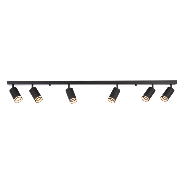 Podłużna lampa natynkowa Pipe Ring Spot ML2075 na listwie czarny