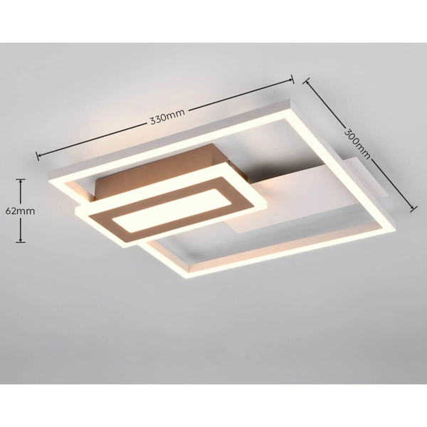 Metalowy plafon Spiro R67862176 RL Light LED 22W 3000K geometryczny szary