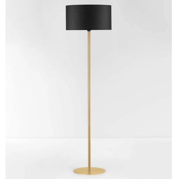Abażurowa lampa stojąca GUAVIARE LE44954 do gabinetu czarna złota