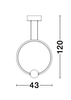 Lampa wisząca ring Fria LE41394 Luces Exclusivas kula LED 256W 3000K czarna