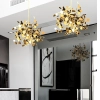 Designerski żyrandol Monetti ST-1676 GOLD Step hampton do salonu złoty