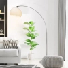 Podłogowa lampa łukowa Vessa 92940/75 do salonu chrom biała
